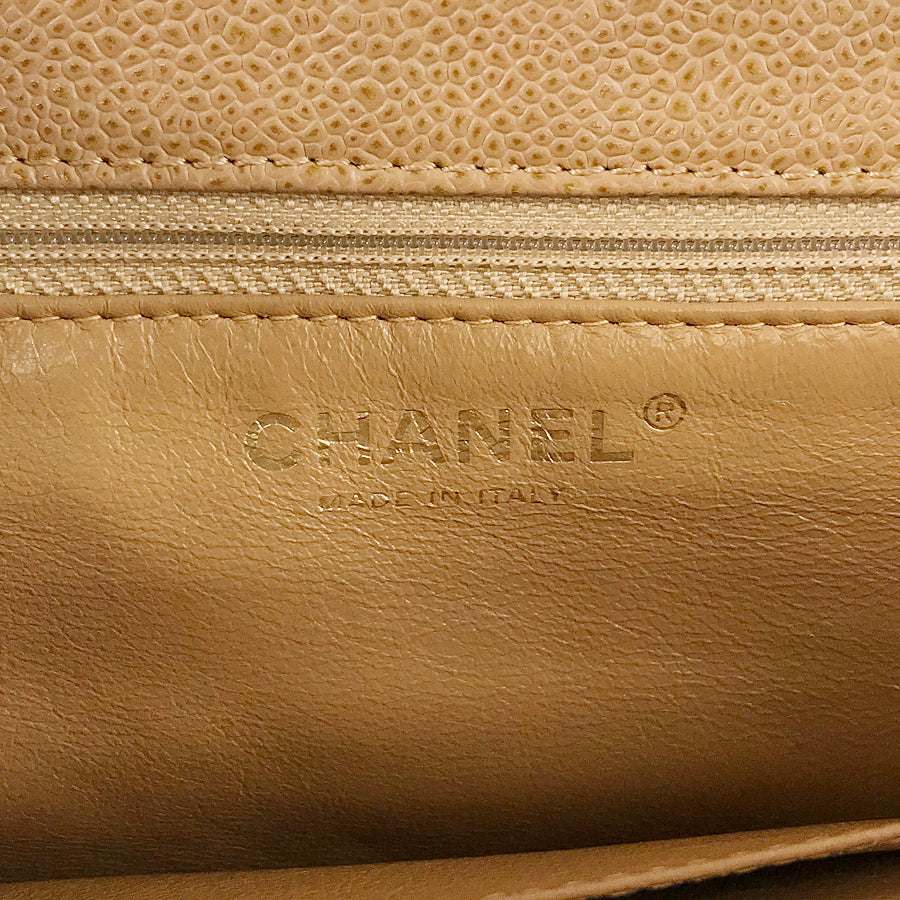CHANEL Matelasse Wood handle Hand bag
