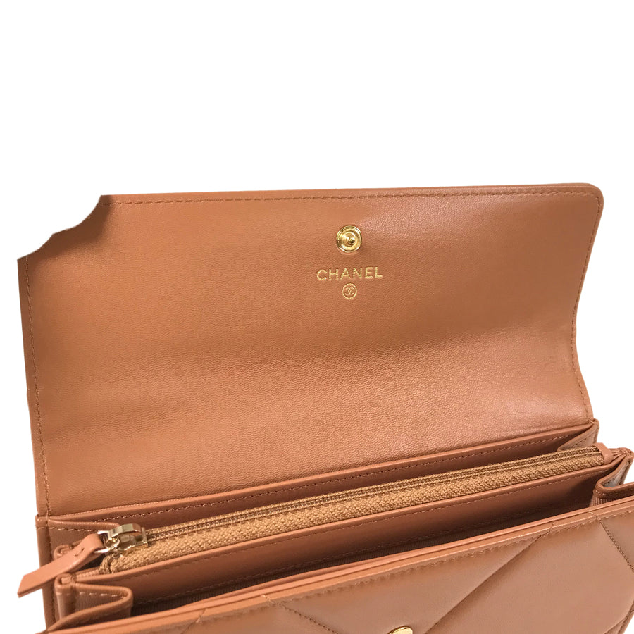 CHANEL Matelasse Long wallet Folding cover lid