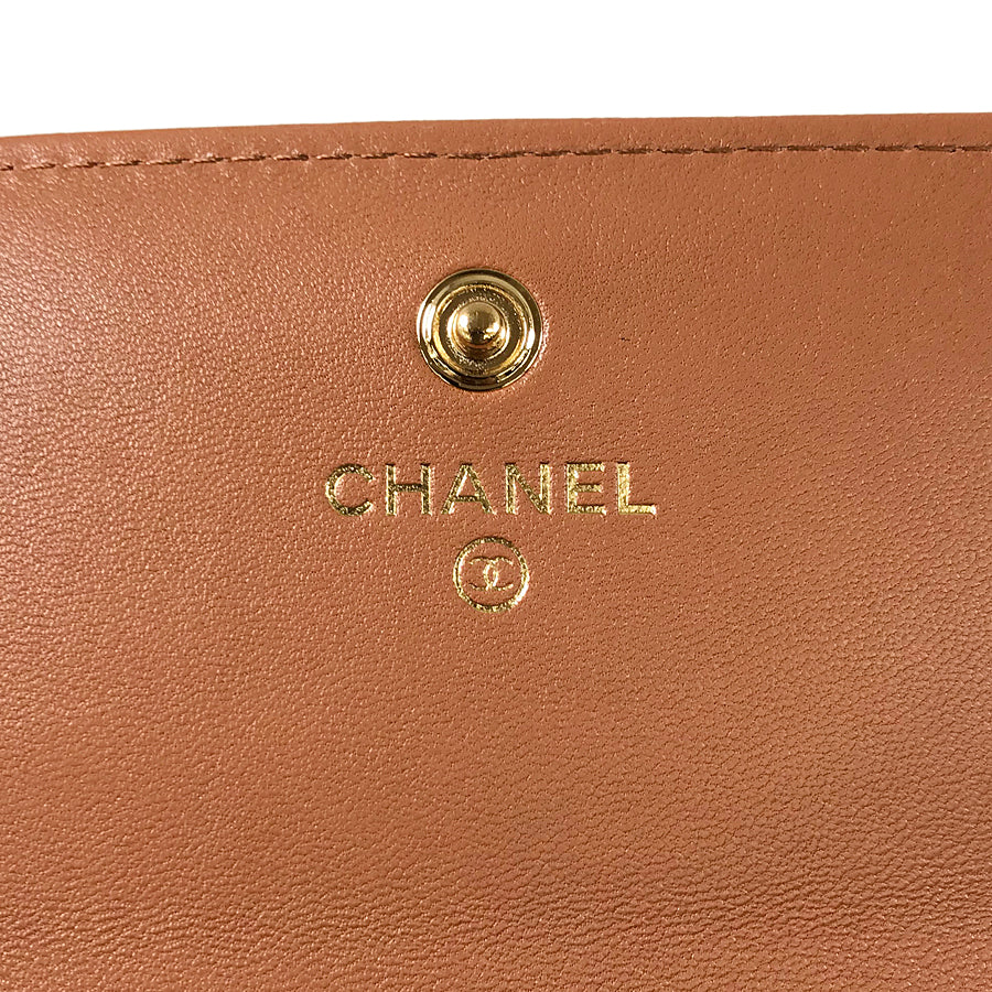 CHANEL Matelasse Long wallet Folding cover lid