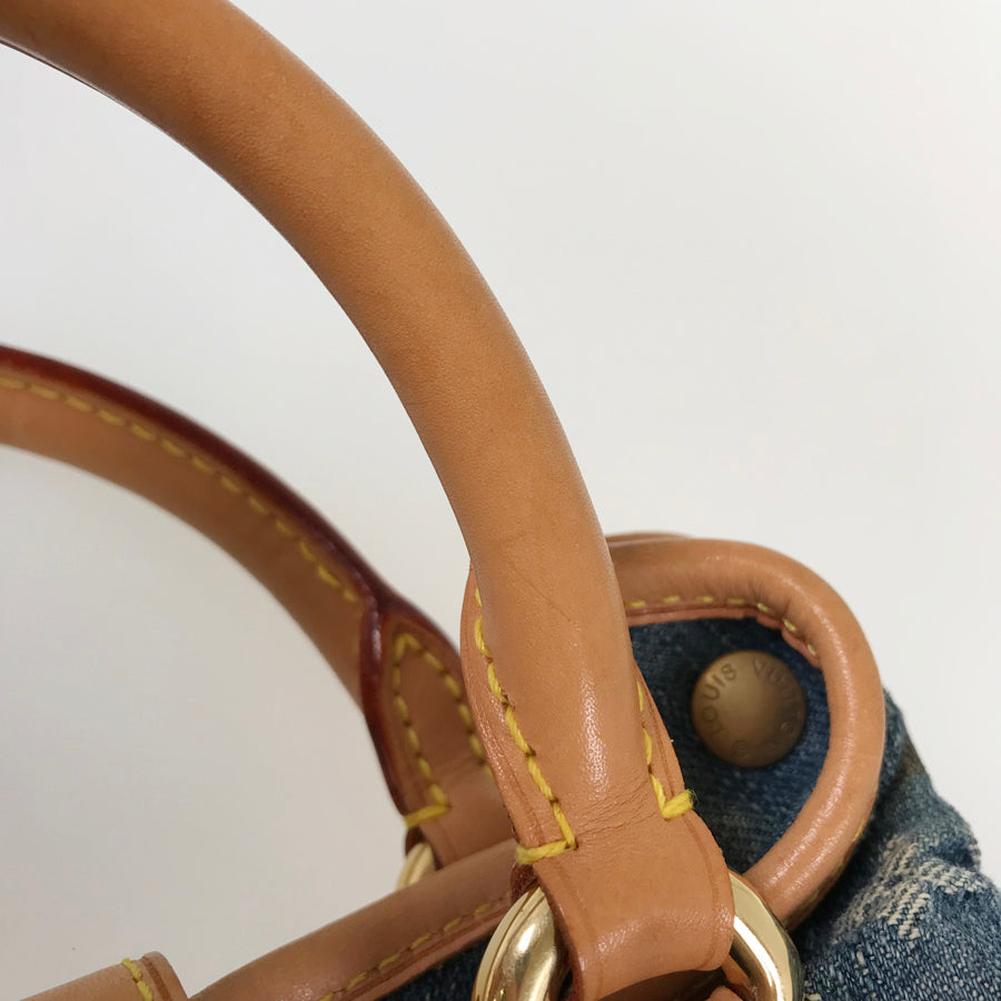 LOUIS VUITTON Monogram Denim Pleaty M95020 Hand bag