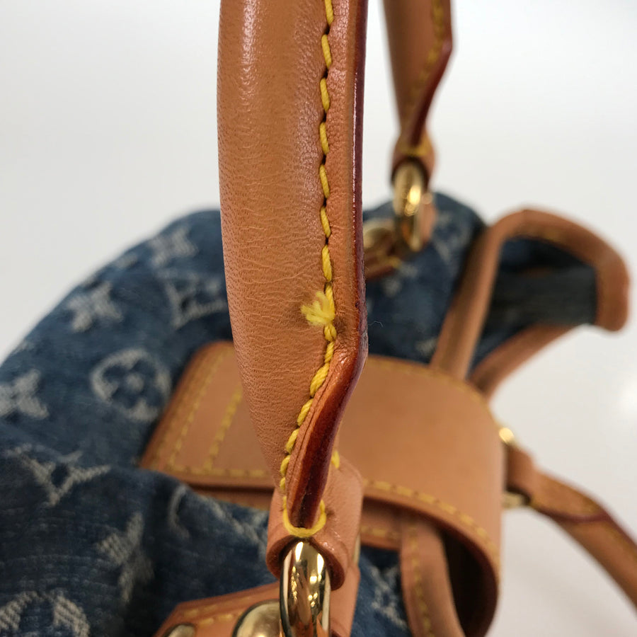 LOUIS VUITTON Monogram Denim Pleaty M95020 Hand bag
