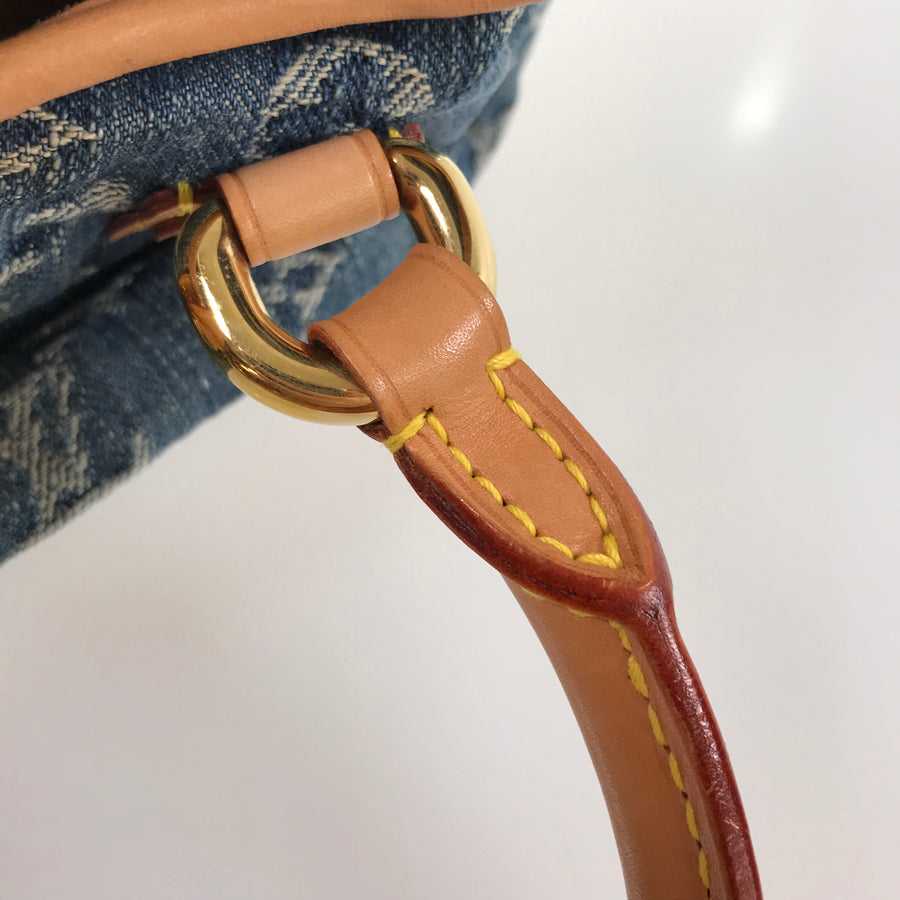 LOUIS VUITTON Monogram Denim Pleaty M95020 Hand bag