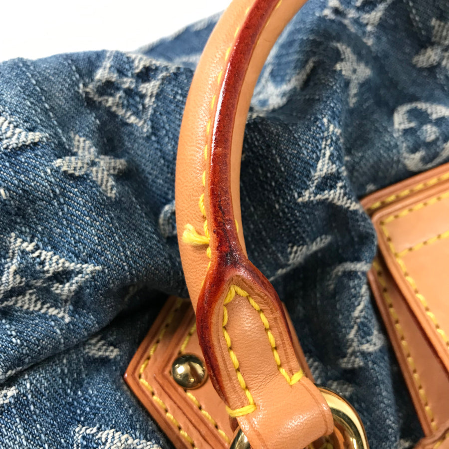 LOUIS VUITTON Monogram Denim Pleaty M95020 Hand bag
