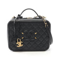 Chanel CC Filigree Matelassé Calf Shoulder Bag