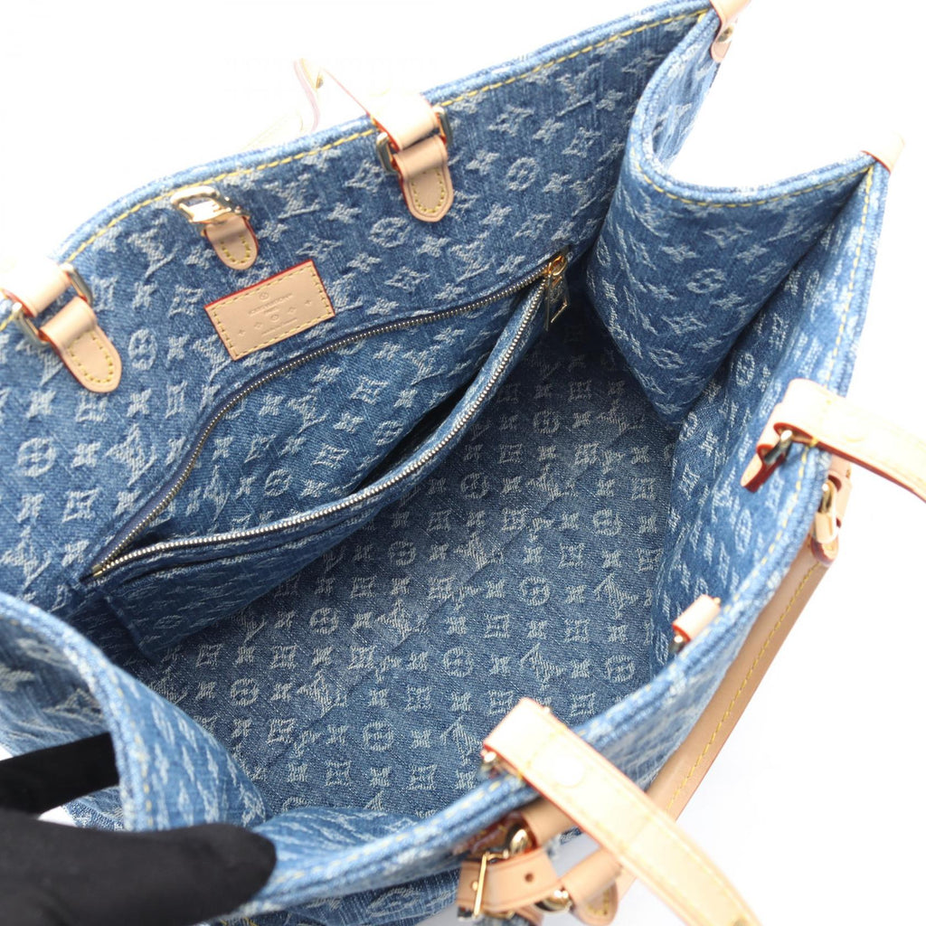 Louis Vuitton Onthego MM Monogram Denim Tote Bag