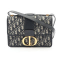 Dior 30 MONTAIGNE Oblique Jacquard Canvas Leather Shoulder Bag