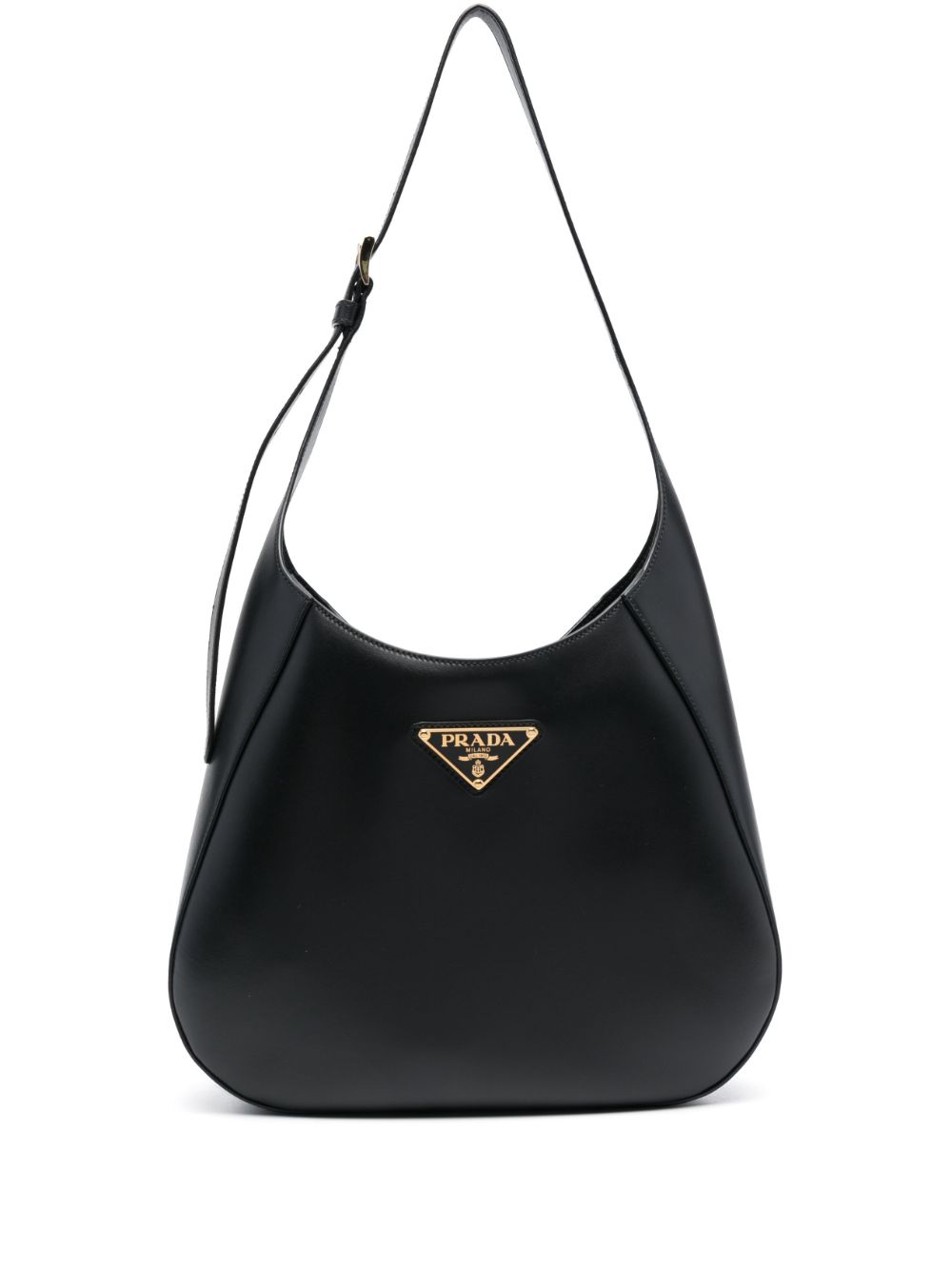 Prada Women Black Leather Shoulder Bag