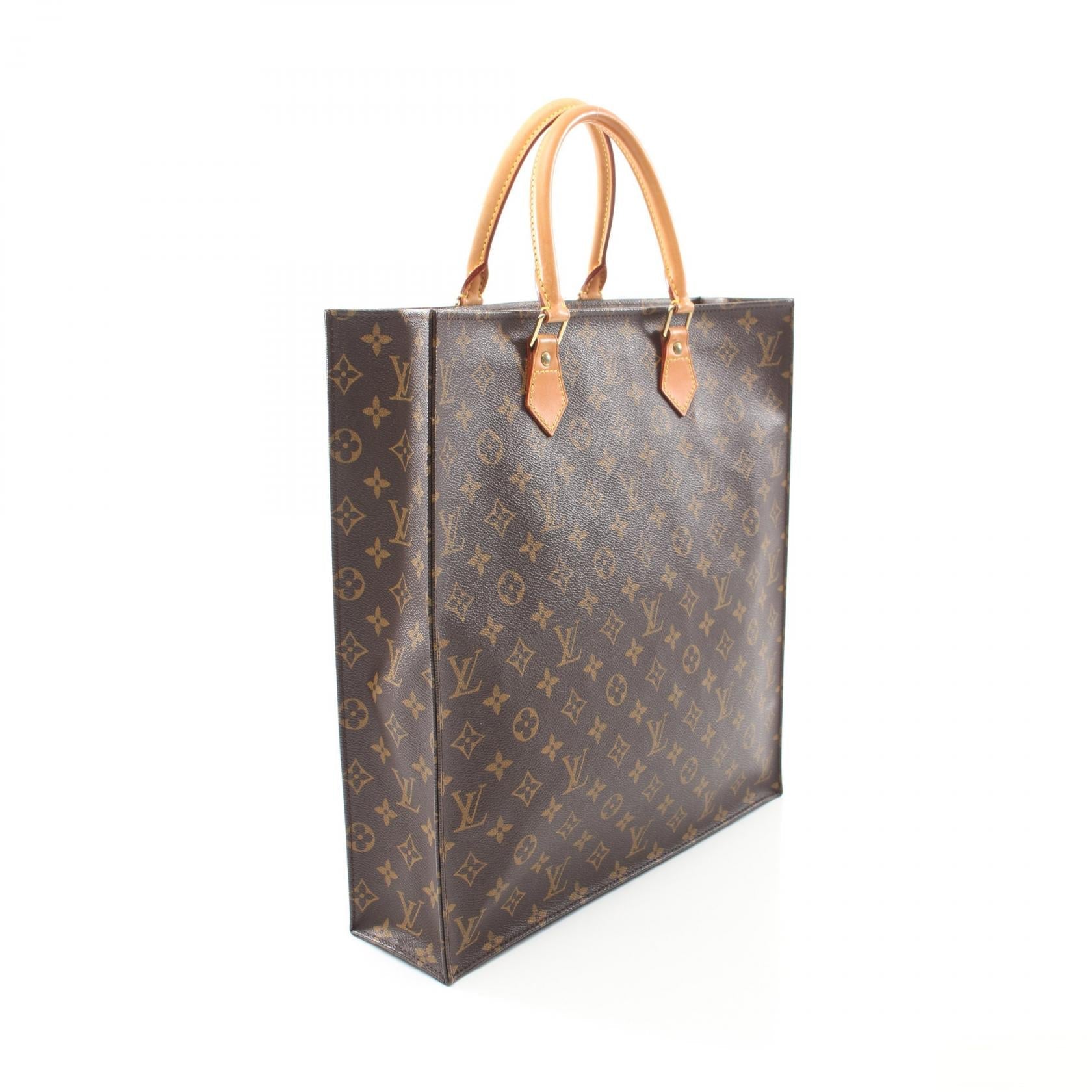 Louis Vuitton Sac Plat Monogram Coated Canvas Tote Bag