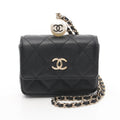 Chanel Matelasse Chain Flap Coin Purse Leather Coin Case