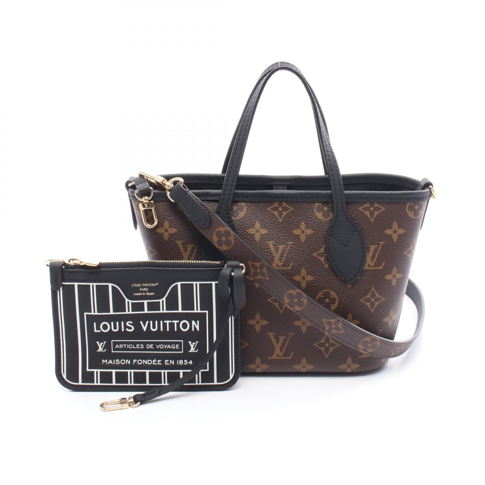 Louis Vuitton Neverfull Inside Out BB Monogram Coated Canvas 2way Tote Bag