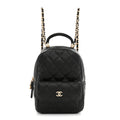 Caviar Quilted CC Mini Classic Backpack Black