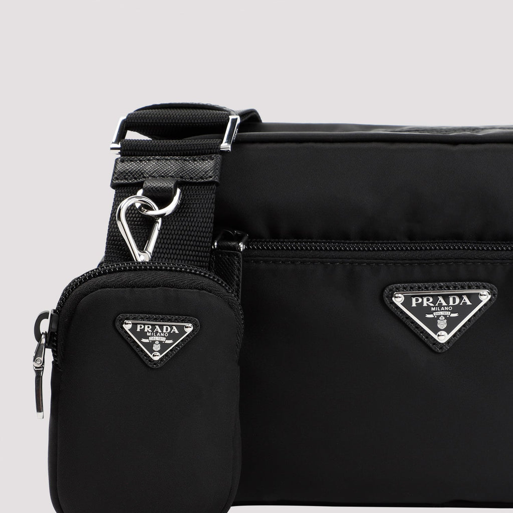 Prada Re-Nylon And Leather Shoulder Bag Women