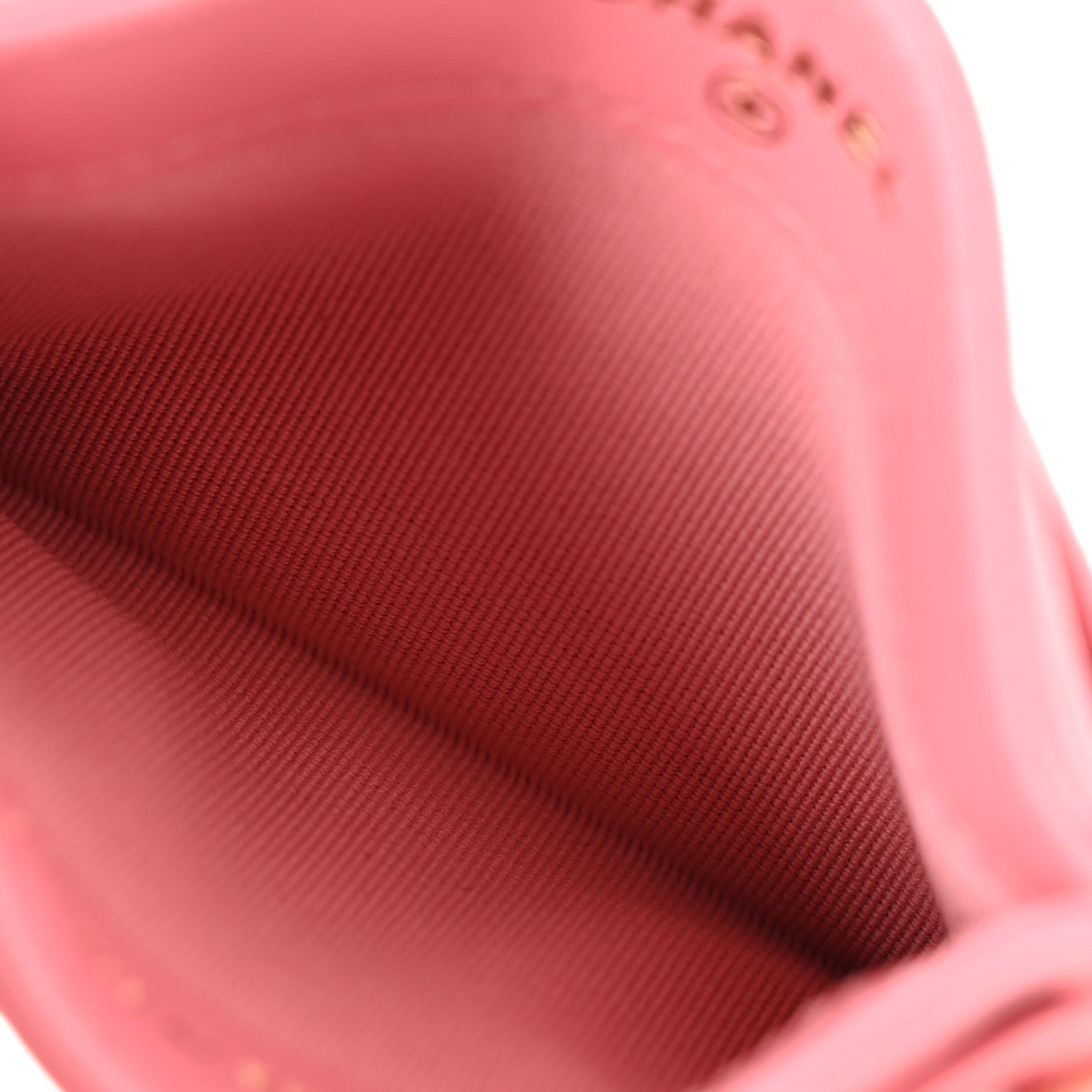 Caviar Quilted Card Holder Dark Pink