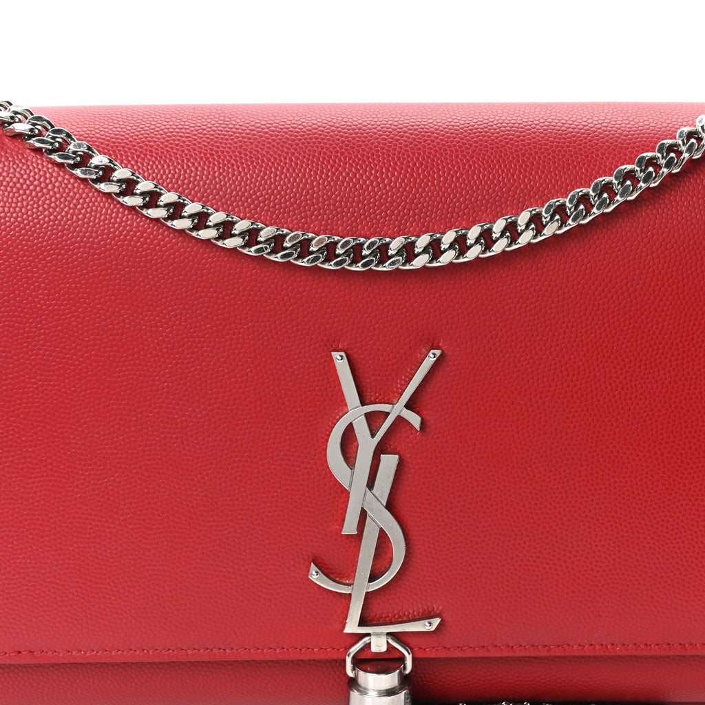 Grain De Poudre Medium Classic Monogram Kate Tassel Satchel Rouge Eros