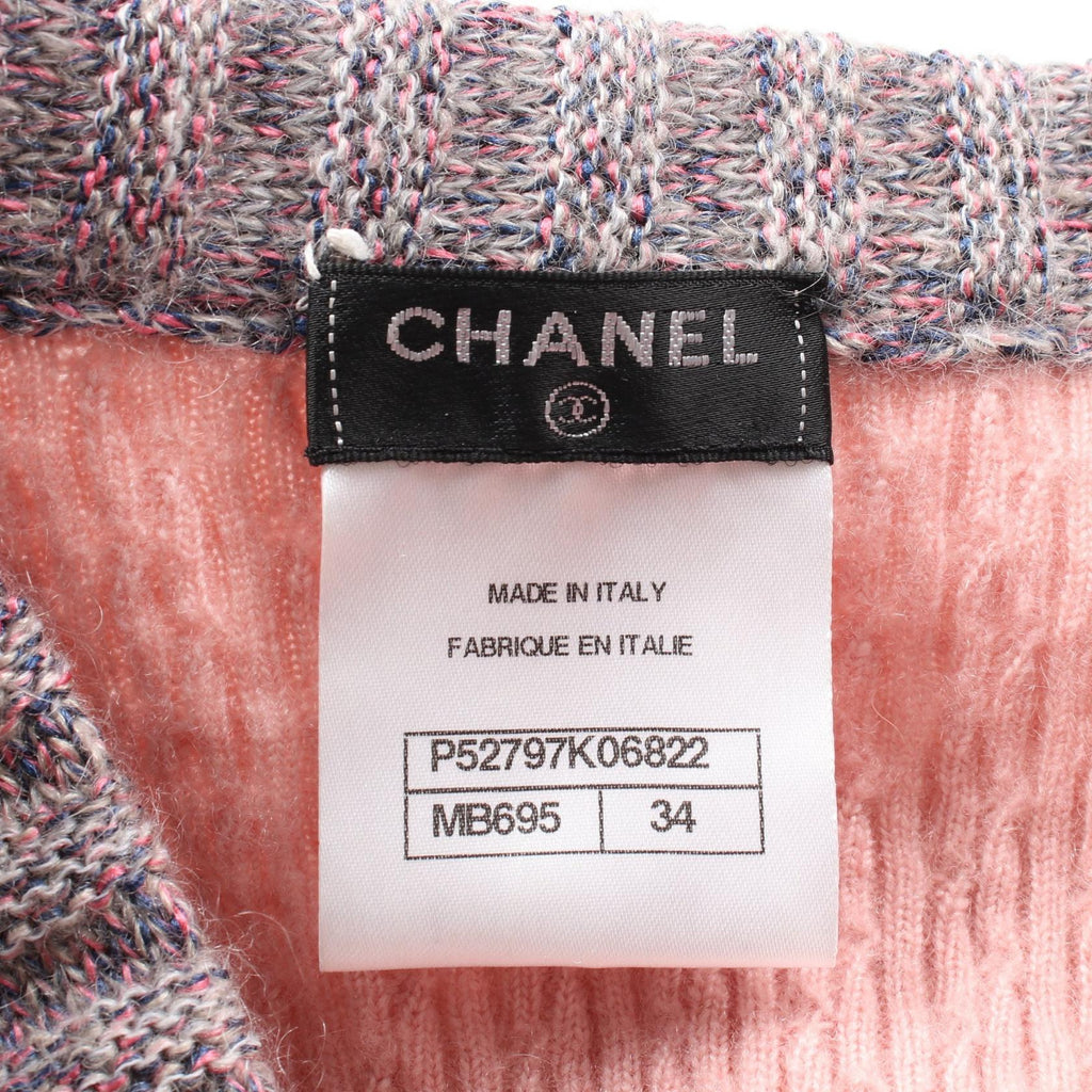Chanel Matelassé Camellia Button Silk Cashmere Mohair Cardigan