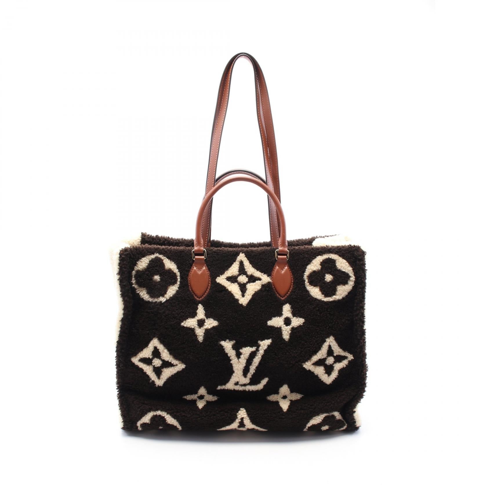 Louis Vuitton Onthego GM Monogram Teddy Leather Tote Bag