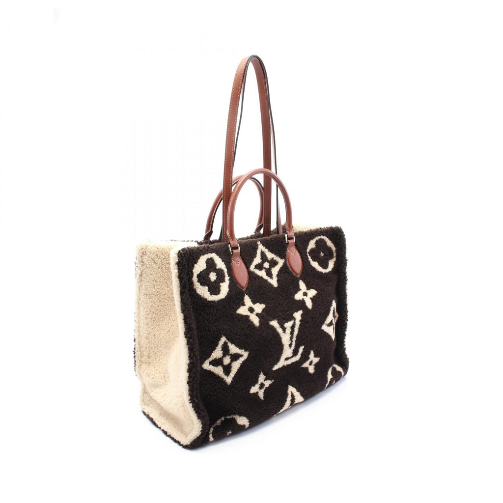Louis Vuitton Onthego GM Monogram Teddy Leather Tote Bag