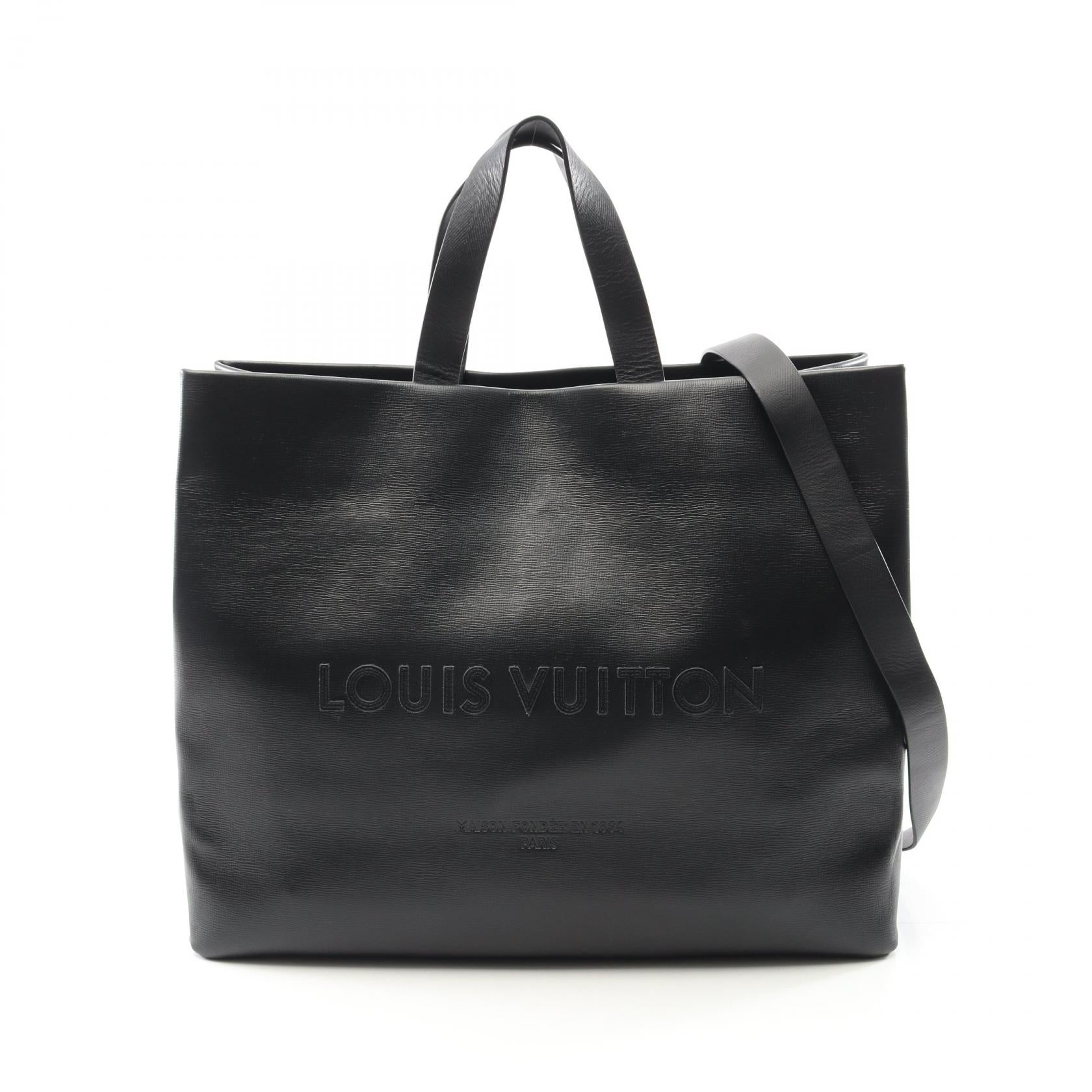 Louis Vuitton Shopper Tote MM Leather Tote Bag