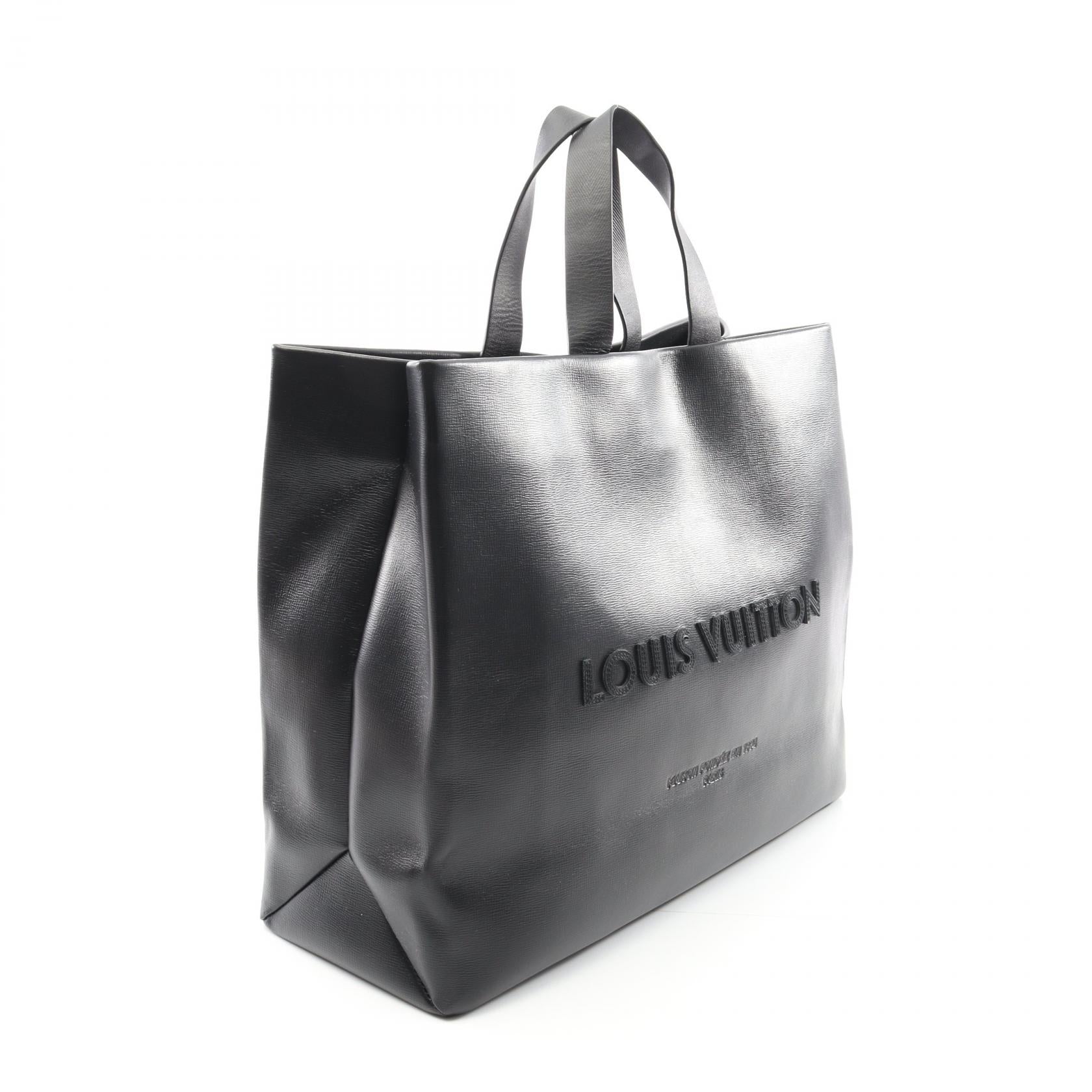 Louis Vuitton Shopper Tote MM Leather Tote Bag