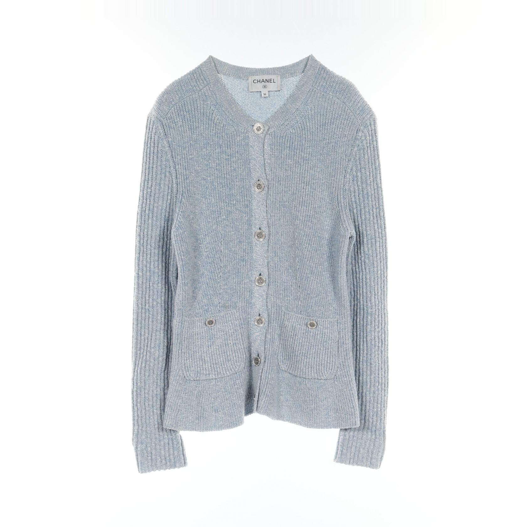 Chanel Lion Button Silk Cardigan