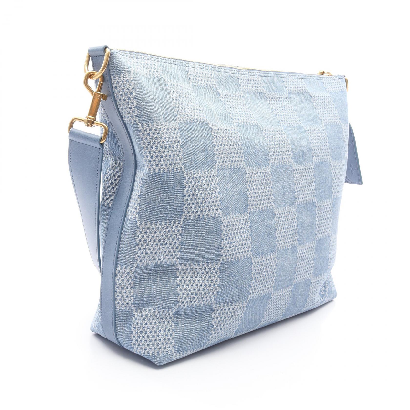 Louis Vuitton Vagabond Denim Leather Shoulder Bag