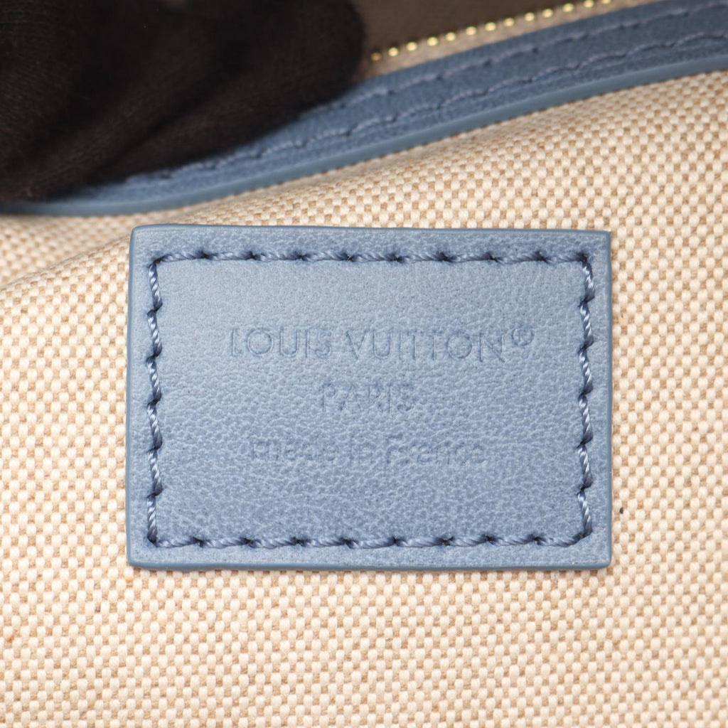 Louis Vuitton Vagabond Denim Leather Shoulder Bag