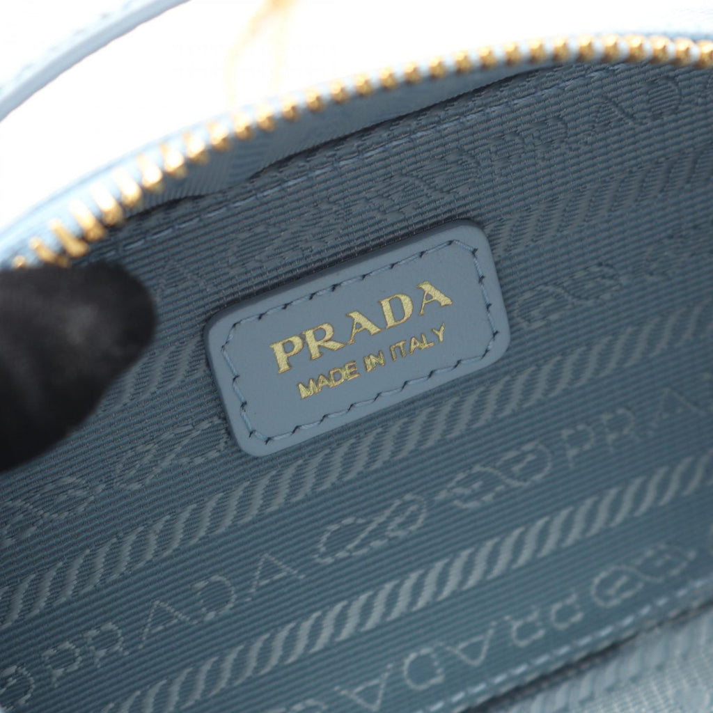 Prada Saffiano Triangle Mini Pouch Saffiano Leather Shoulder Bag