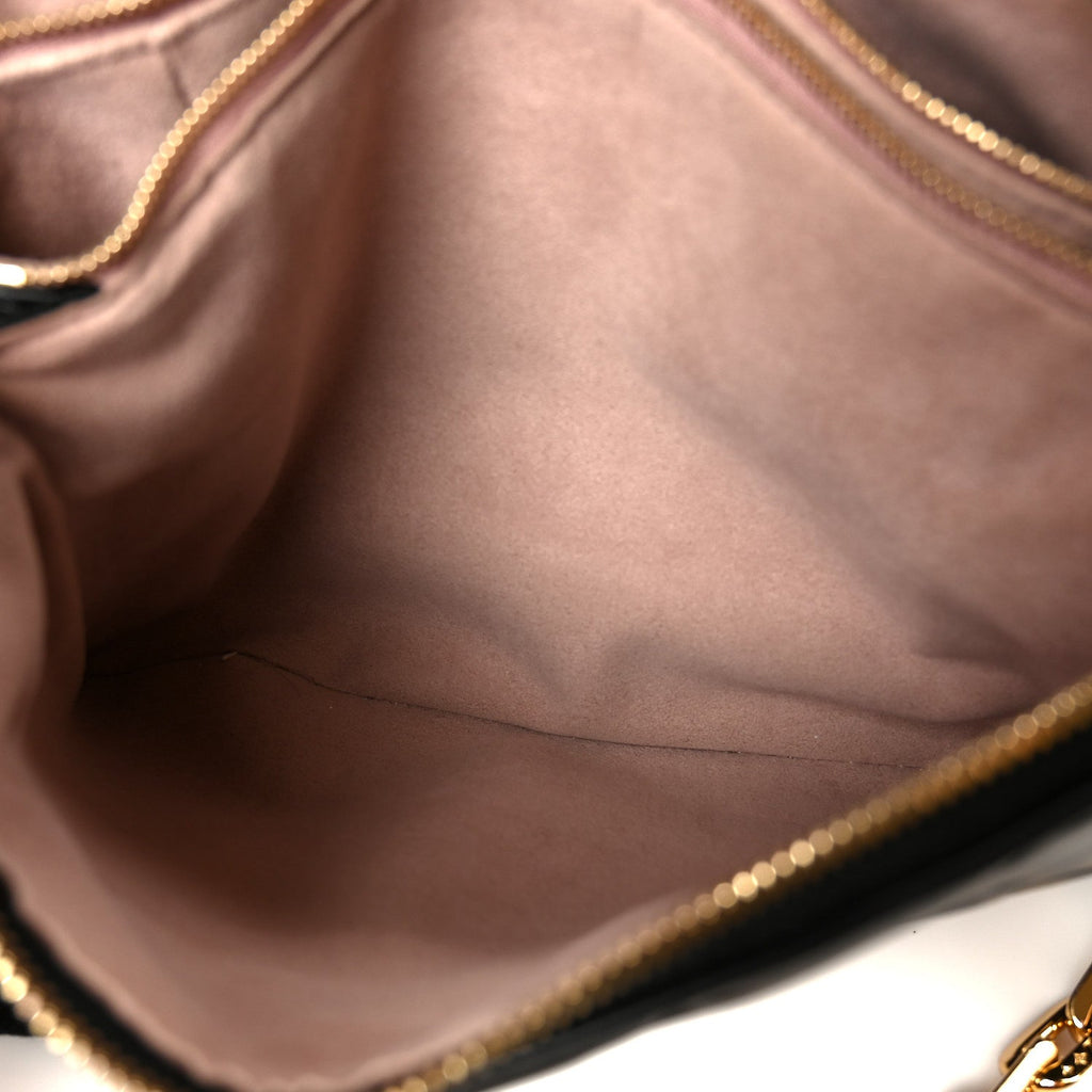 Lambskin Embossed Monogram Coussin PM Black