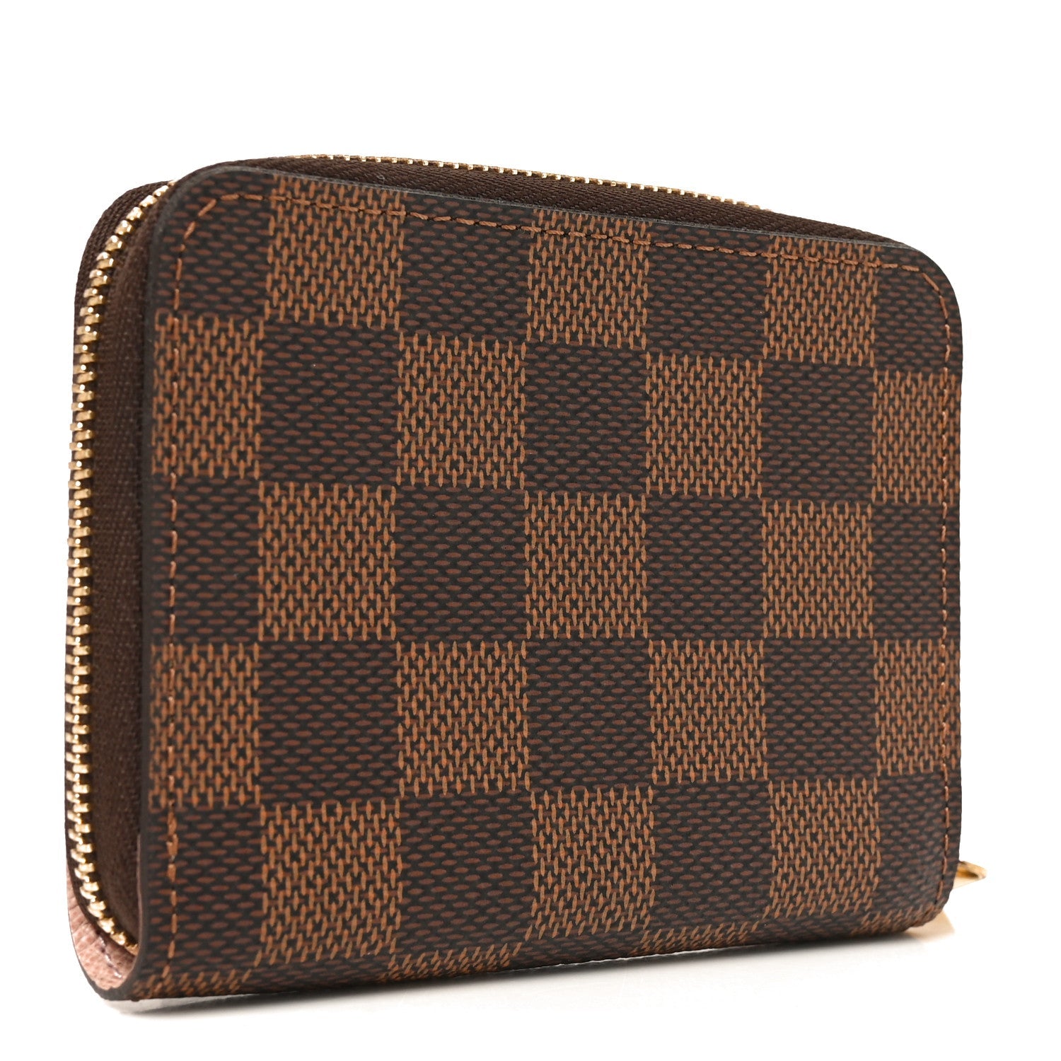 Damier Ebene Zippy Coin Purse Rose Ballerine