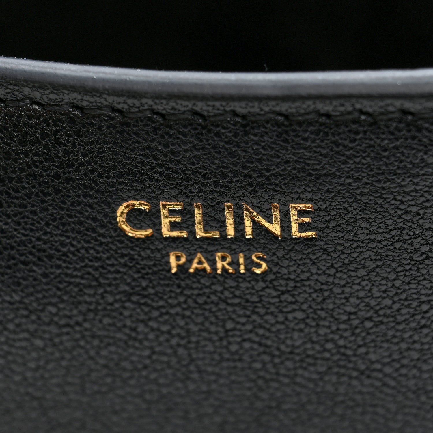Shiny Lambskin Soft Triomphe Little Half Moon Bag Black