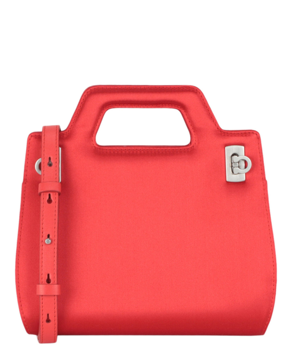 Ferragamo Womens Mini Wanda Satin Top-Handle Bag