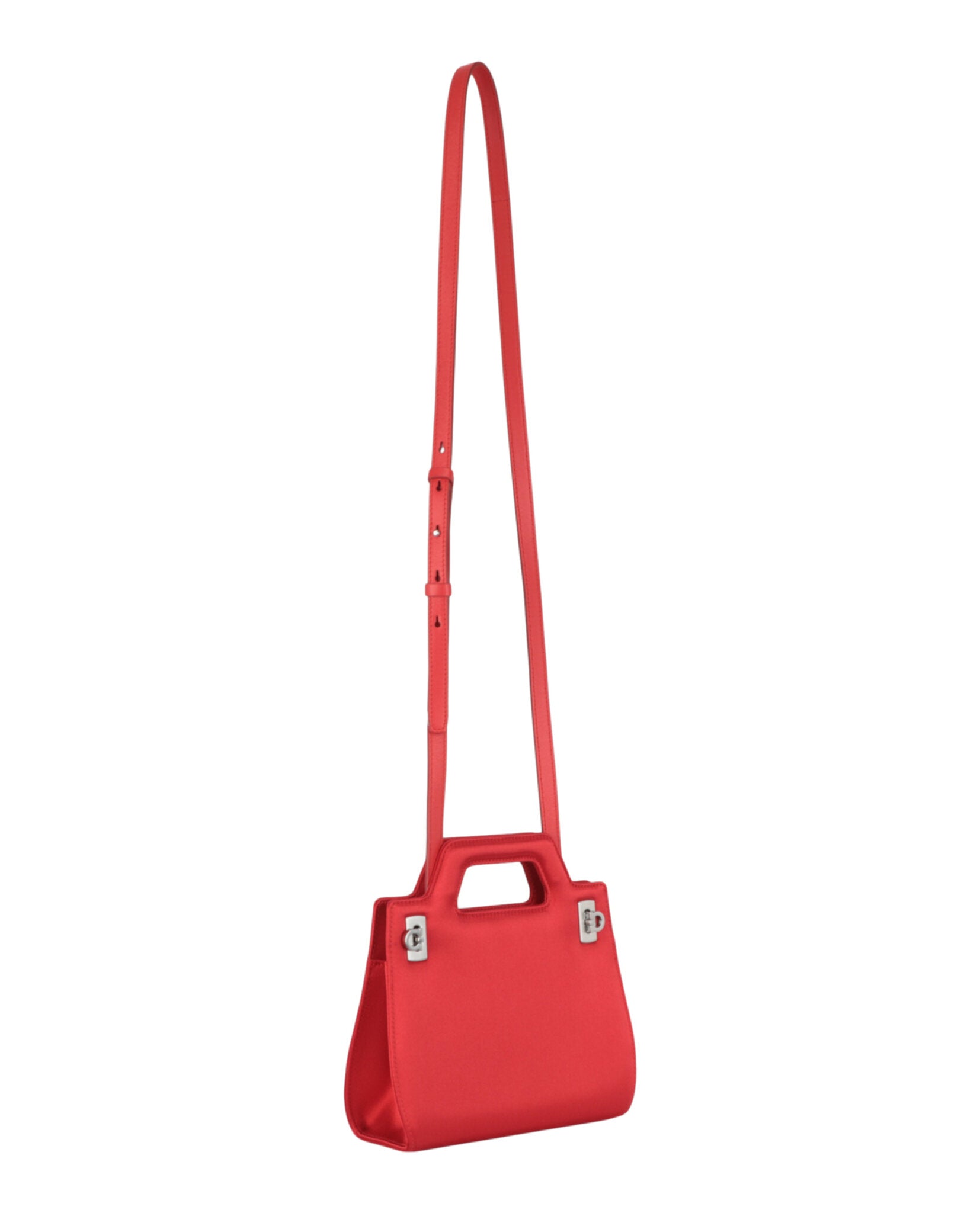 Ferragamo Womens Mini Wanda Satin Top-Handle Bag