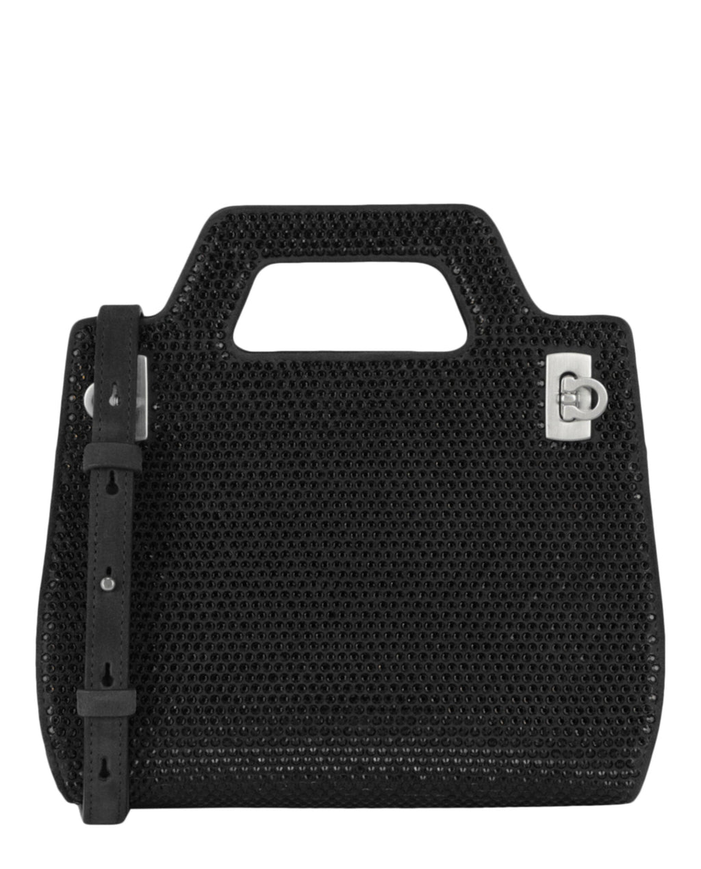 Ferragamo Womens Wanda Mini Stain And Strass Top-Handle Bag