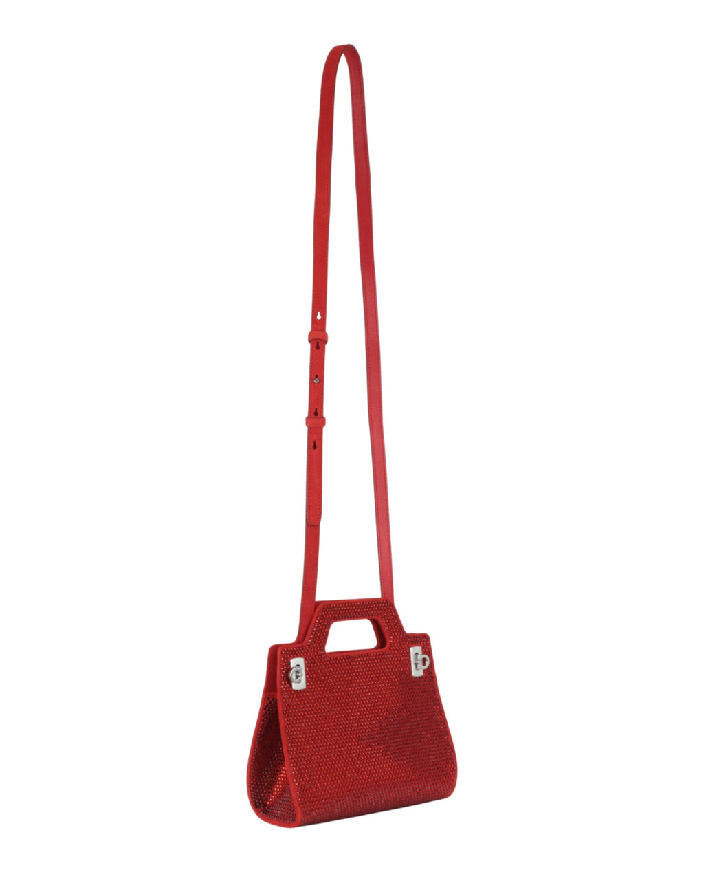 Ferragamo Womens Wanda Mini Stain And Strass Top-Handle Bag