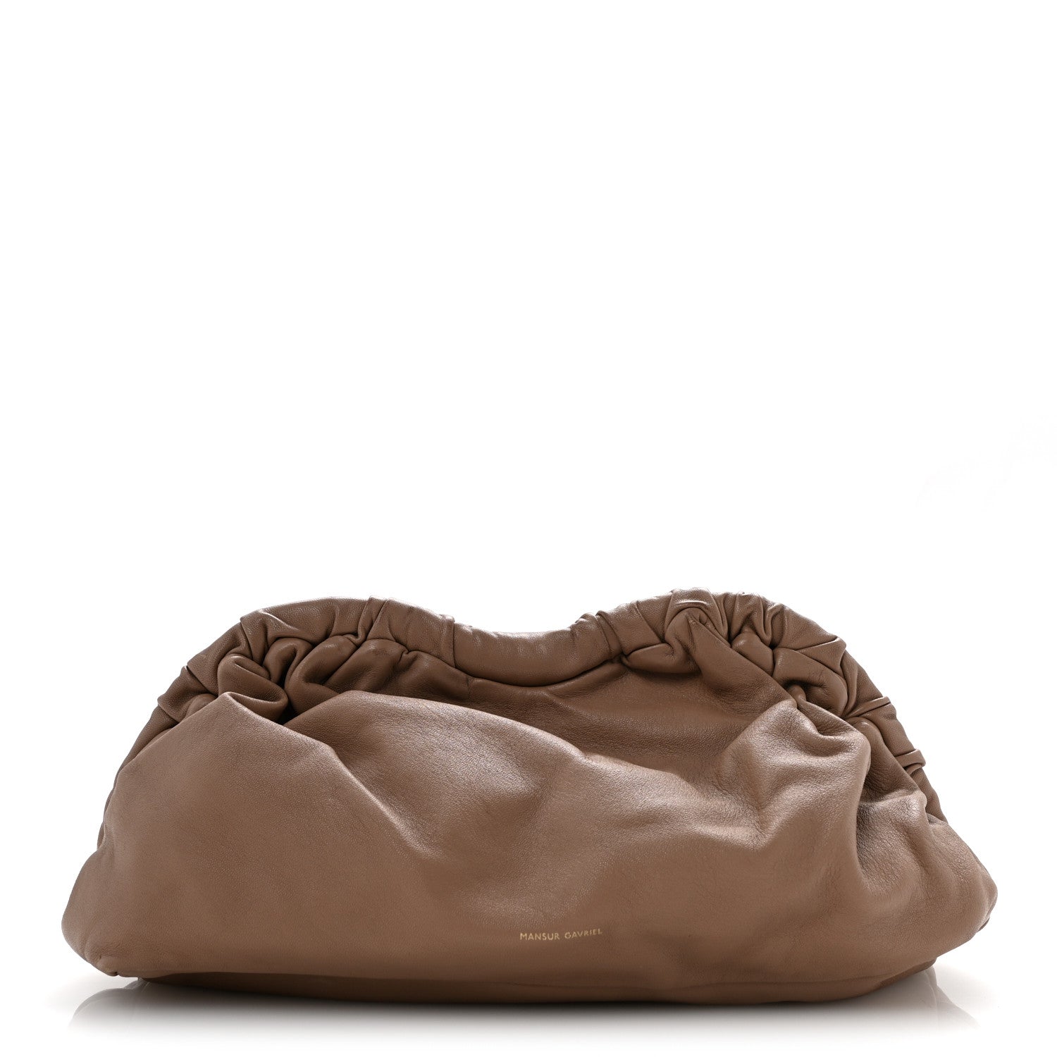 Lambskin Cloud Clutch Biscotto