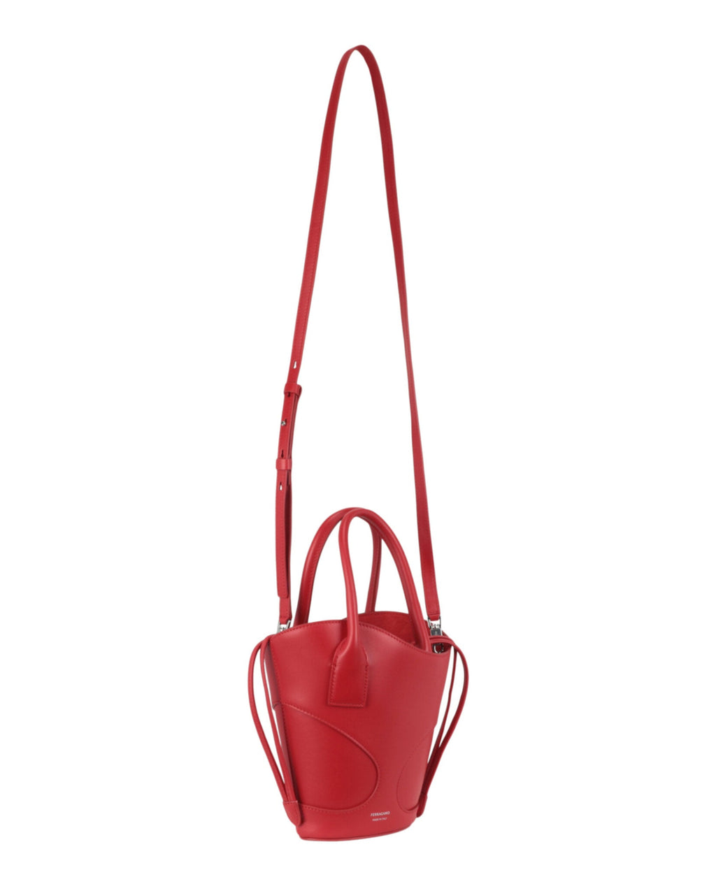 Ferragamo Womens Cut-Out Leather Mini Tote Bag