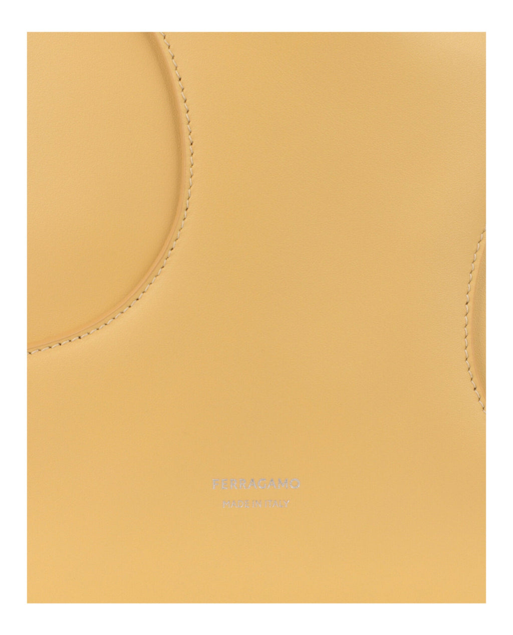 Ferragamo Womens Debossed Cut-Out Hobo Bag