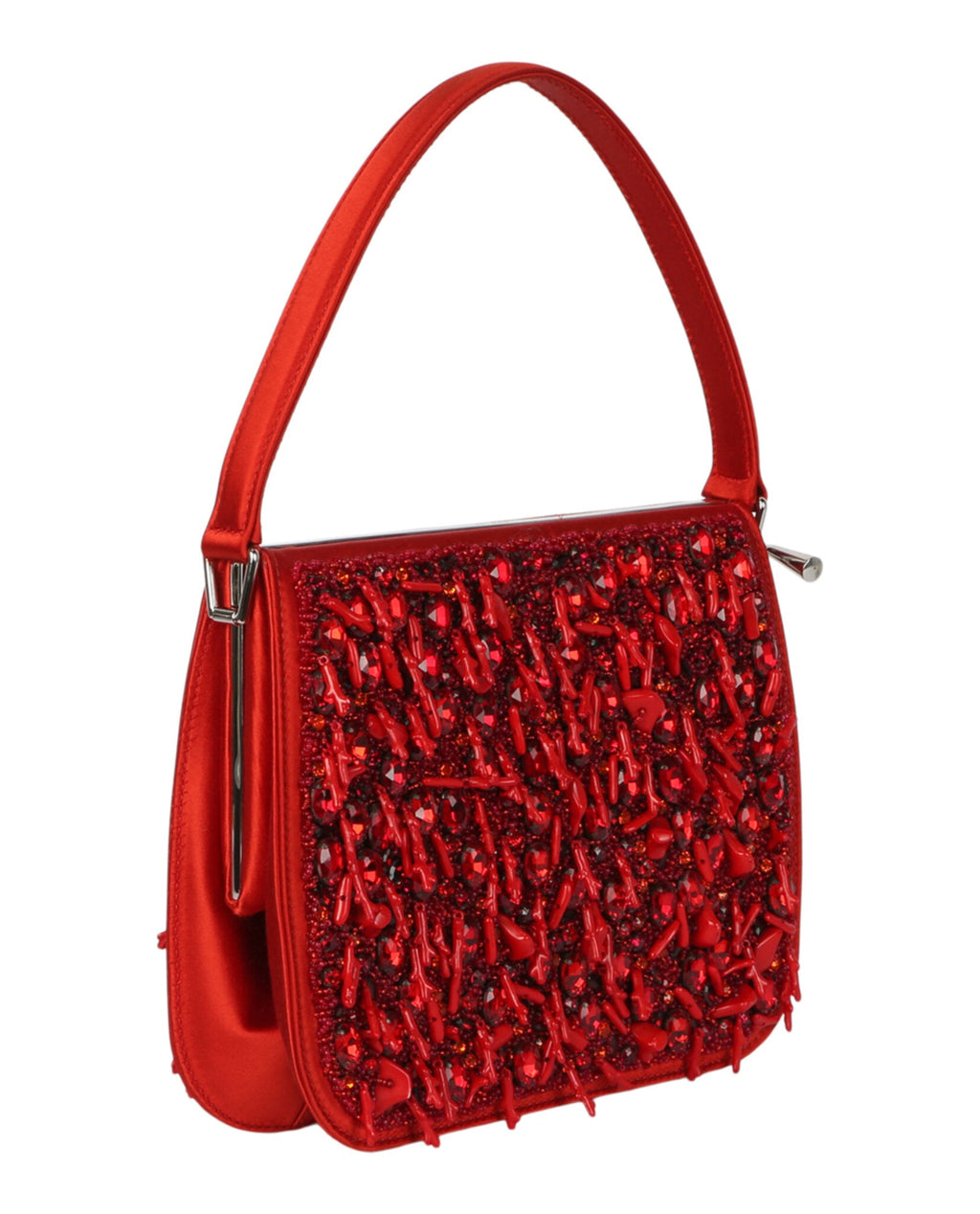 Ferragamo Womens Frame Bejeweled Shoulder Bag