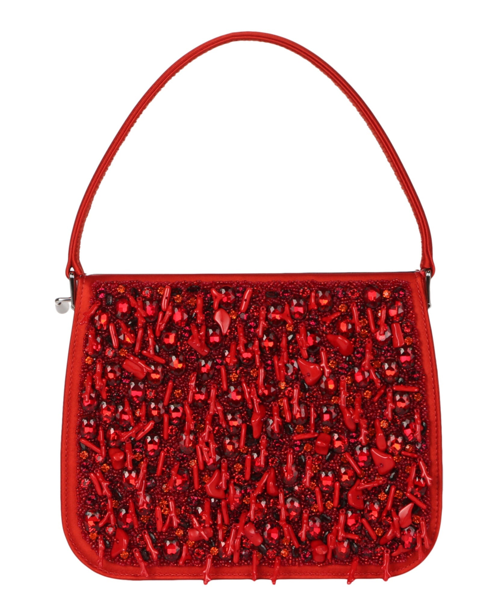 Ferragamo Womens Frame Bejeweled Shoulder Bag