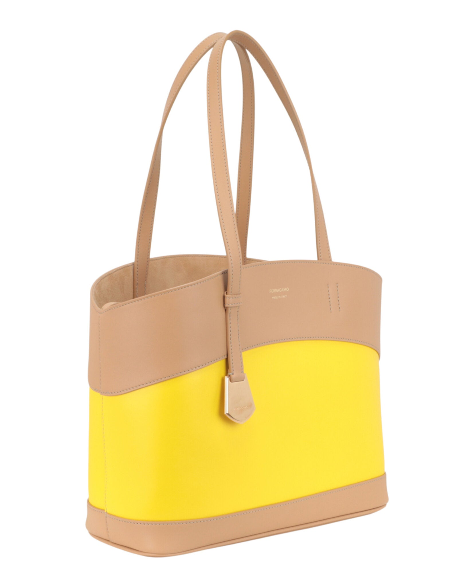 Ferragamo Womens Charming Meduim Leather Tote Bag