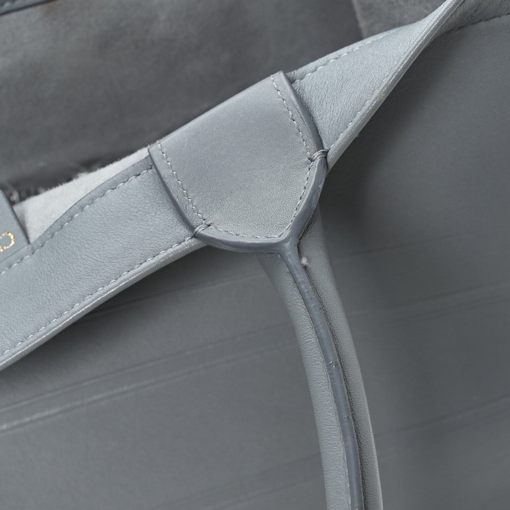 Calfskin Embossed Medium Book Tote Grey