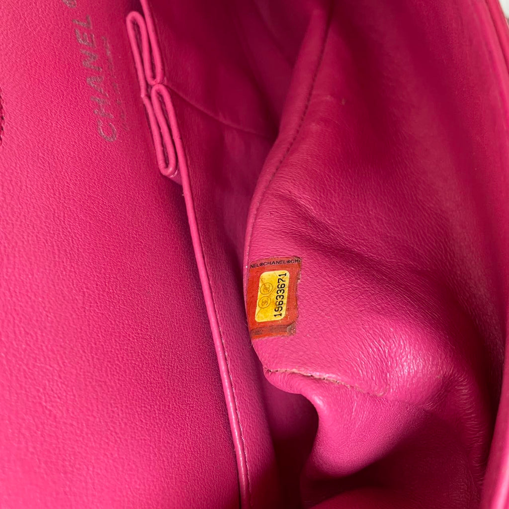 Chanel Pink Timeless Medium Double Flap Bag 2014