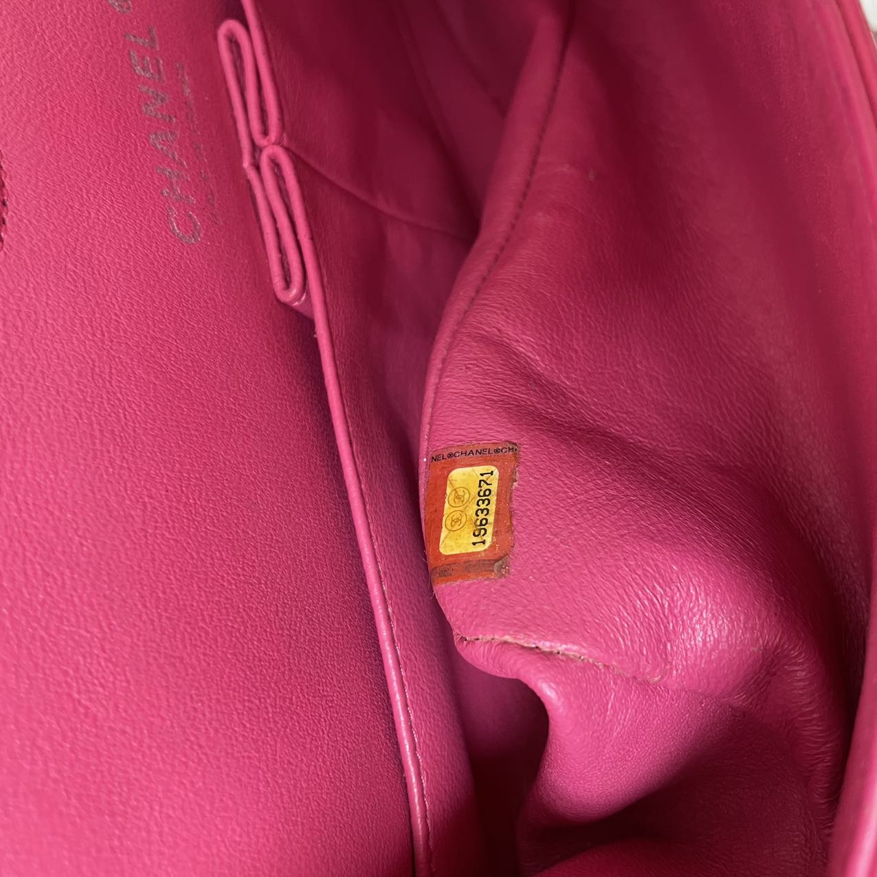 Chanel Pink Timeless Medium Double Flap Bag 2014