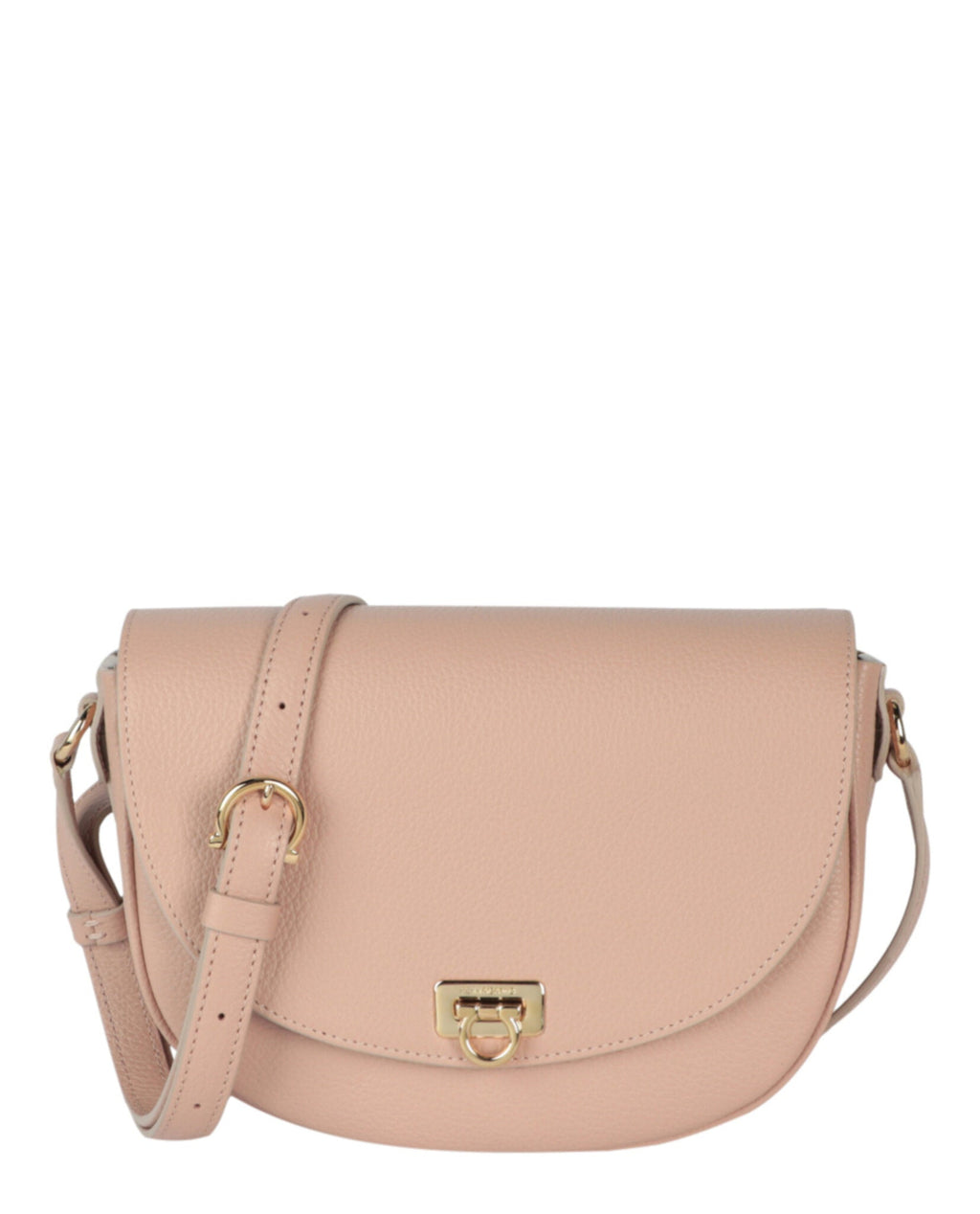 Ferragamo Womens Gancini Buckle Crossbody Bag ONE SIZE Light Pink