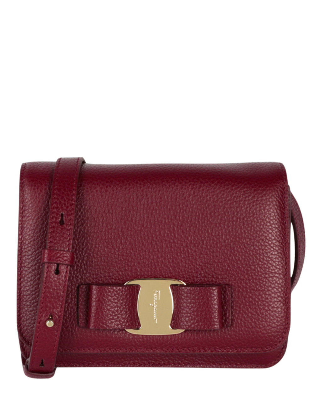 Ferragamo Womens Vara Bow Crossbody Bag ONE SIZE Burgundy