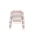 Chanel 20S Size 36 Stripe Pullover / BackButtons Cardigan Cashmere White/Multicolour