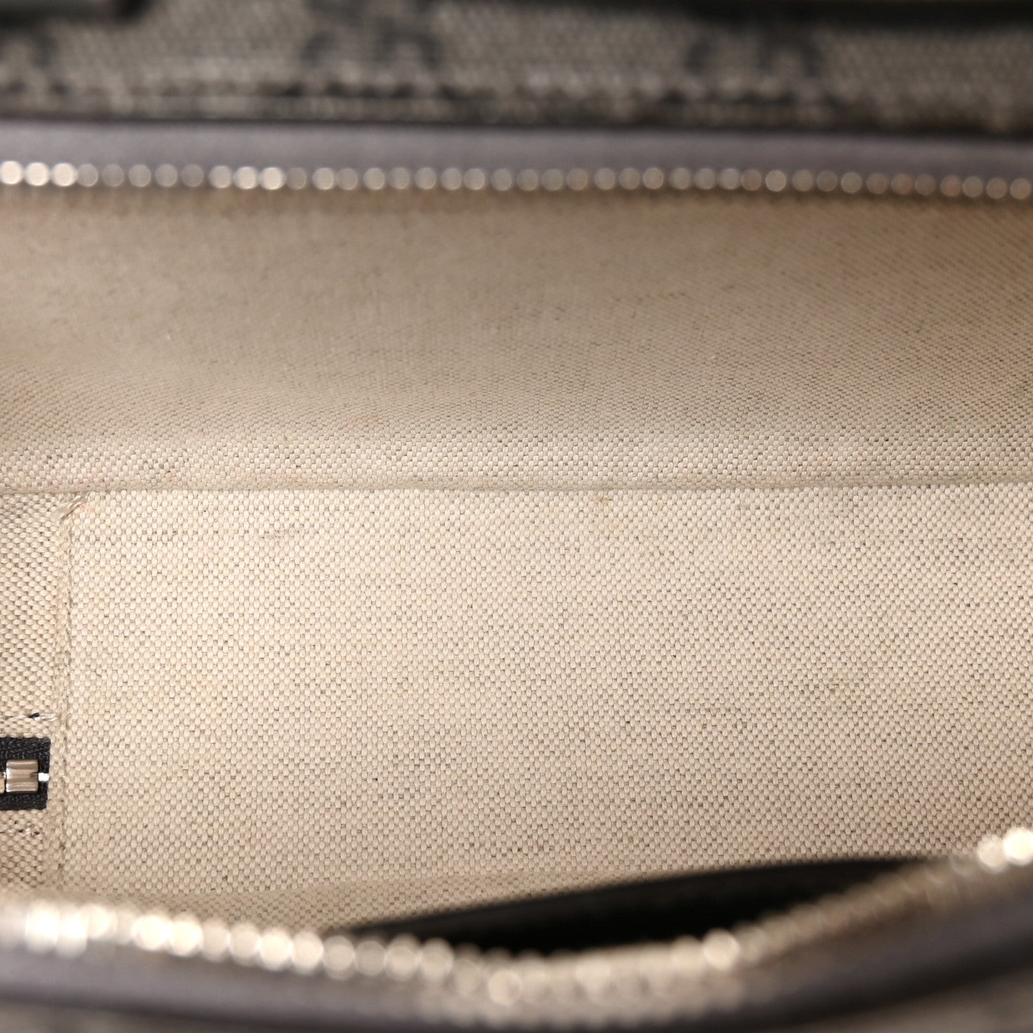 GG Supreme Monogram Textured Dollar Calfskin Small Ophidia Top Handle Shoulder Bag  Grey Black Graphite Grey
