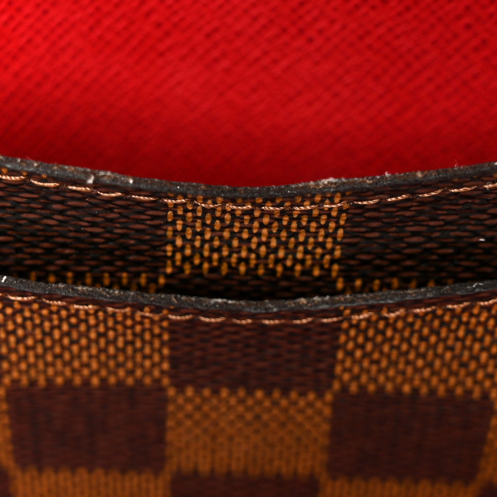 Damier Ebene Josephine Wallet Red