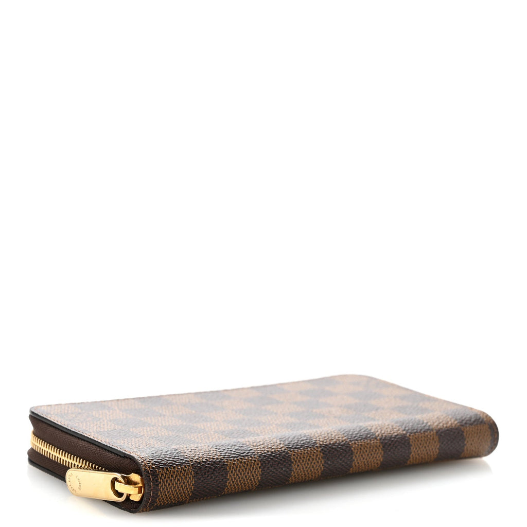 Damier Ebene Zippy Wallet Rose Ballerine