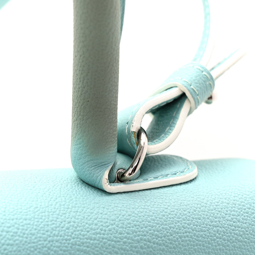 Grained Calfskin MM Brillant Satchel Light Blue